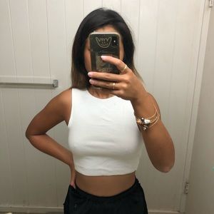 Zara white cropped top